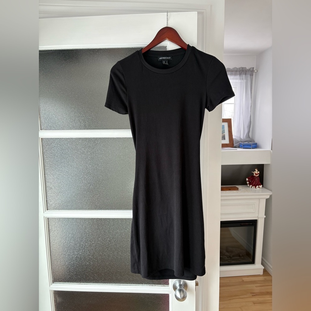 Streetwear Society Little Black Dress with Back Cut Outs Size L